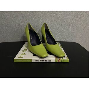 Heels Lime Green Leather SZ 7.5 Excellent condition